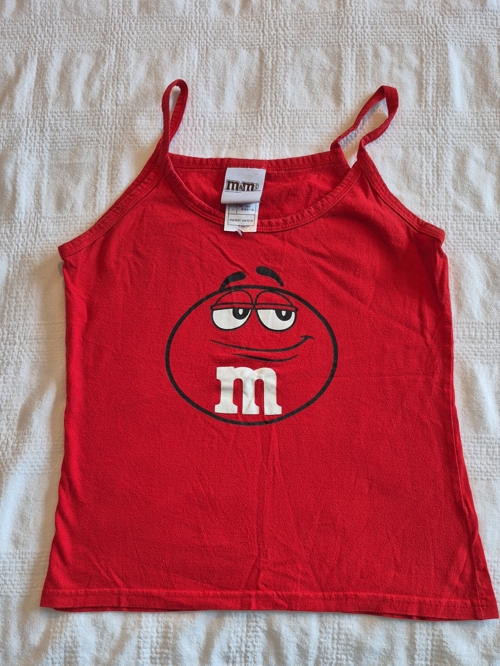 M & M girls Large red tank top sleeveless VGUC